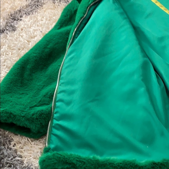Warm green teddy coat nwot - Picture 6 of 9